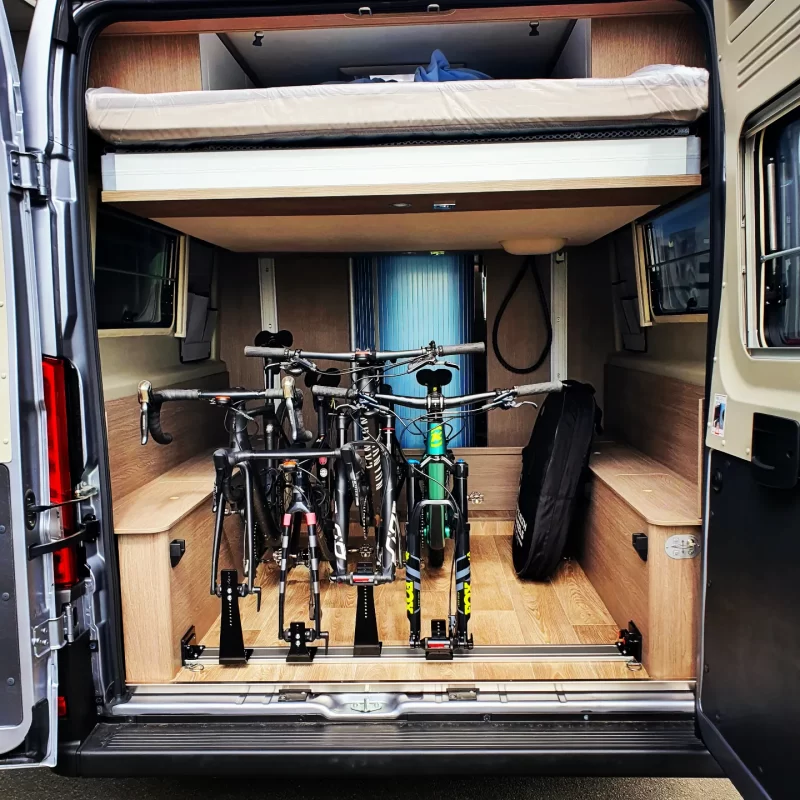 bicycles in camper